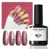 Picture of modelones Burgundy Red Pearl Gel Nail Polish,15 ML Fall Red Gel Nail Polish Drawing Swirl Shell Thread Effect Gel Polish Soak Off Led Halloween Nail Gel Polish DIY Mani Gift for Women