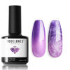 Picture of modelones Color Changing Gel Nail Polish, 15 ML Pearl Gel Polish Temperature Color Changing Mood Pearlescent Purple Pink Swirl Thread Texture Soak off UV Cured Gel Polish Salon Manicure Art