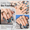Picture of modelones Cat Eye Gel Nail Polish, 15ML Holographic 9D Black Cat Eye Glitter Multichrome Gel Polish Black Blue Nail Gel Polish with Magnet Soak Off Led Mani Nail Art Gel DIY Salon Gift