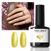 Picture of modelones Chrome Platinum Glitter Gel Nail Polish, 1 PCS 15ML Glitter Sparkly Shiny Yelllow Gel Polish Soak OFF LED Nail Art Gel Nail Manicure Salon DIY Nails Gift