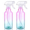 Picture of Plastic Spray Bottle 16.9oz Empty Spray Bottles Refillable Container Trigger Sprayer for Cleaning Solutions, Water, Plants, Pet, Essential Oils, Hair, 2 Pack (gradient)