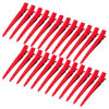 Picture of 24 Packs Duck Bill Clips, Bantoye 3.35 Inches Rustproof Metal Alligator Curl Clips with Holes for Hair Styling, Hair Coloring, Matte Red
