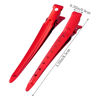 Picture of 24 Packs Duck Bill Clips, Bantoye 3.35 Inches Rustproof Metal Alligator Curl Clips with Holes for Hair Styling, Hair Coloring, Matte Red