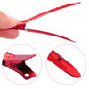 Picture of 24 Packs Duck Bill Clips, Bantoye 3.35 Inches Rustproof Metal Alligator Curl Clips with Holes for Hair Styling, Hair Coloring, Matte Red