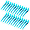 Picture of 24 Packs Duck Bill Clips, Bantoye 3.35 Inches Rustproof Metal Alligator Curl Clips with Holes for Hair Styling, Hair Coloring, Bright Blue
