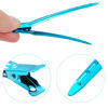 Picture of 24 Packs Duck Bill Clips, Bantoye 3.35 Inches Rustproof Metal Alligator Curl Clips with Holes for Hair Styling, Hair Coloring, Bright Blue