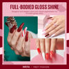 Picture of MEFA Gel Nail Polish Set, 12 Colors Burgundy Red Gel Polish Set Christmas Shimmering Red Glitter Nail Polish Gel Soak Off Rosy red Nude Pink Brown Gel Nail Gifts for Women Girl DIY Salon Home Manicure
