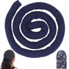 Picture of Spiral Lock Hair Tie Dreadlock Accessory Bendable Hair Ties for Women and Men Ponytail Holders Colorful Dreadlock Hair Tie Long Dreads Thick Curly Hair Holder (Navy Blue)