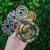 Picture of Spiral Lock Hair Tie Dreadlock Accessory Bendable Hair Ties for Women and Men Ponytail Holders Colorful Dreadlock Hair Tie Long Dreads Thick Curly Hair Holder (Green Pattern)