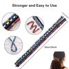 Picture of Spiral Lock Hair Tie Dreadlock Accessory Bendable Hair Ties for Women and Men Ponytail Holders Colorful Dreadlock Hair Tie Long Dreads Thick Curly Hair Holder (Grass green flowers)