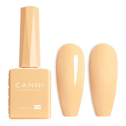 Picture of CANNI Pastel Yellow Gel Nail Polish, 1Pcs Pale Light Yellow Gel Polish Butter Neon Yellow Color Nail Polish Gel High Gloss Soak Off U V Gel Nail French Nail Manicure Salon DIY