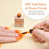 Picture of CANNI Jelly Orange Gel Nail Polish, 1Pcs Jelly Orange Brown Fall Gel Polish Translucent Jelly Color Nail Polish Gel High Gloss Soak Off U V Gel Nail French Nail Manicure Salon DIY