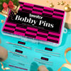 Picture of Teenitor 300pcs Silver Bobby Pins Hair Pins Kit, 100pcs Bobby Pins 100pcs Hair Pins for Women, Hair Pins for Buns， 100pcs Hair Bands, Hair Pin 2" 2.36", Silver Bobby Pins for Gray Hair 2" 2.75"