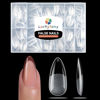 Picture of Luckyfairy Medium Almond Nail Tips, 240pcs Soft Gel Pre-Filed Acrylic Almond Fake Nails, Half Matte Full Cover Clear Press on Flase Nail Tips for Nail Extension Home DIY 12 Sizes Gelly Tips