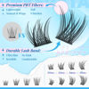 Picture of PHKERATA Natural Lash Extension Kit Wispy Lash Clusters Kit Lashes Clusters C Curl Cluster Eyelash Extension DIY Cluster Lashes with Lash Bond Seal Lash Glue Remover Lash Tweezers Individual Lashes