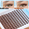 Picture of Brown Lash Clusters Kit Natural Eyelash Clusters Fluffy Lash Extension Kit Wispy Eyelash Extension Kit Matte Brown Cluster Eyelash Extensions 8-16mm Individual Lashes Clusters by TNFVLONEINS