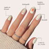 Picture of Glamnetic Press On Nails - Gingerbread Knit | Graphic Gingerbread Sweater Knit 3D Opaque Short Oval False Nails, Reusable Stick On Fake Nails with Glue | Salon Quality | 15 Sizes - 30 Nail Kit