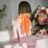Picture of Atoden Hair Bows Silky Satin Bows for Hair Ribbons 2Pcs Coquette Oversized Long Tail Hair Bow Clips Barrettes Big Bowknot Hair Accessories for Women Girl Trendy Stuff Gifts (Yellow Orange)