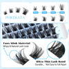 Picture of PHKERATA Wispy Eyelash Clusters Natural Lash Clusters 120 pcs Cluster Eyelash Extensions Fluffy D Curl Individual Lashes Reusable DIY Lash Extension Thin Lash Band