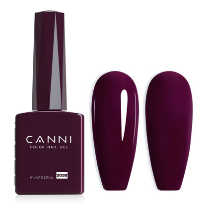 Picture of CANNI Dark Red Purple Gel Nail Polish, 1Pcs Burgundy Red Gel Polish Lavender Purple Color Nail Polish Gel High Gloss Soak Off U V Gel Nail French Nail Manicure Salon DIY
