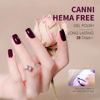 Picture of CANNI Dark Red Purple Gel Nail Polish, 1Pcs Burgundy Red Gel Polish Lavender Purple Color Nail Polish Gel High Gloss Soak Off U V Gel Nail French Nail Manicure Salon DIY