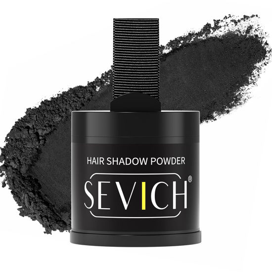 Picture of Sevich Hairline Powder 10g Large Capacity,Instantly Conceals Hair Loss,Root Touch up Powder,Hair Shadow Toppers for Women & Men Thinning Gray Hair,48H Makeup Lasting,1 Box = 2.5 Boxes,Black