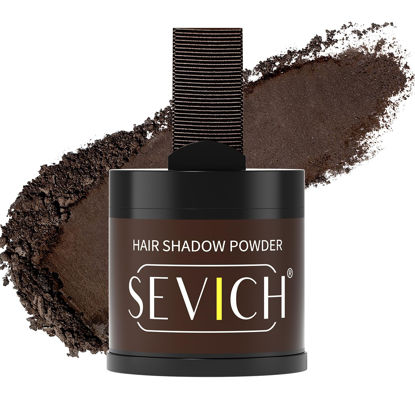 Picture of Sevich Hairline Powder 10g Large Capacity,Instantly Conceals Hair Loss,Root Touch up Powder,Hair Shadow Toppers for Women & Men Thinning Gray Hair,48H Makeup Lasting,1 Box = 2.5 Boxes,Dark Brown
