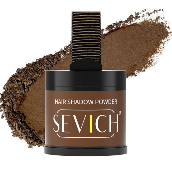 Picture of Sevich Hairline Powder 10g Large Capacity,Instantly Conceals Hair Loss,Root Touch up Powder,Hair Shadow Toppers for Women & Men Thinning Gray Hair,48H Makeup Lasting,1 Box = 2.5 Boxes,Medium Brown