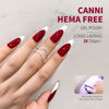 Picture of CANNI Dark Red Jelly Gel Nail Polish, 1Pcs Sheer Burgundy Red Gel Polish Deep Wine Red Color Nail Polish Gel High Gloss Soak Off U V Gel Nail French Nail Manicure Salon DIY