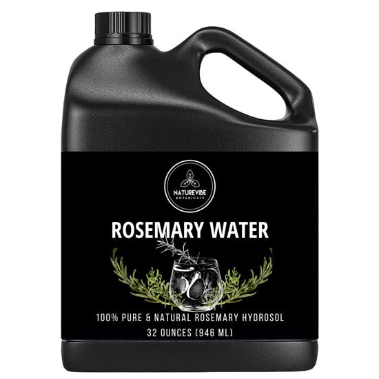 Picture of Naturevibe Botanicals Rosemary Water 32 Ounces | 100% Pure and Natural | Great for Skin Care and Hair Care