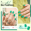 Picture of Modelones Green Press on Nails, Short Square Fake Nails, Summer Spring Reusable Nail Kit with Nail Glue Adhesive Tabs Mini Nail File, Nails Press Ons 32Pcs16 Sizes, Valentine Gift
