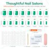 Picture of Modelones Green Press on Nails, Short Square Fake Nails, Summer Spring Reusable Nail Kit with Nail Glue Adhesive Tabs Mini Nail File, Nails Press Ons 32Pcs16 Sizes, Valentine Gift