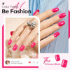 Picture of Modelones Pink Press on Nails, Chrome Short Square Fake Nails, Reusable Nail Kit with Nail Glue Adhesive Tabs Mini Nail File, Nails Press Ons 32Pcs16 Sizes, Valentine Gift