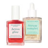 Picture of Manucurist Healthy Glow Duo - Active Glow Raspberry (Pink) Repairing Nail Polish Care & Complete Nail & Cuticle Serum - 2 in 1 Nail Strengthener Polish - Plant-Based Formula - Beauty Gift for Women