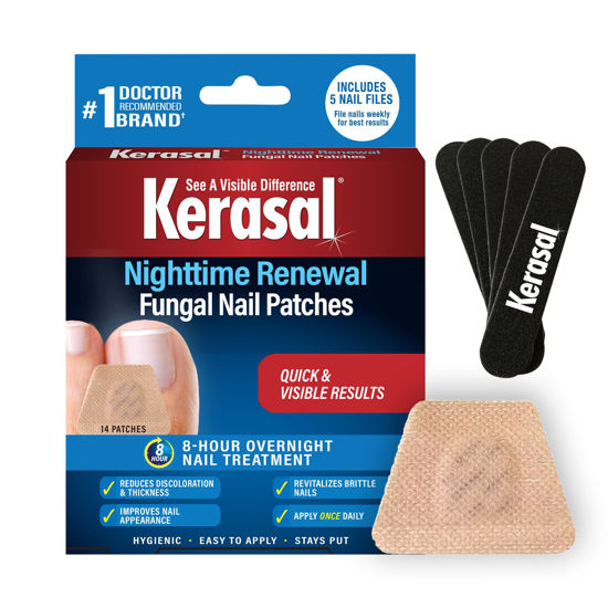Picture of Kerasal Nighttime Nail Repair Patches 14ct and Pack of 5 Files