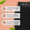 Picture of Kitsch Deep Exfoliating Glove - Eco Friendly Exfoliating Body Scrubber, Dead Skin Remover & Body Scrubber Exfoliator, Body Scrub Mitt for Skin Cell Renewal, Body Exfoliating Gloves for Shower, Black
