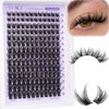 Picture of ALICE Lash Clusters Wispy Cluster Eyelash Extensions 168pcs Fluffy Individual Lashes 10-18mm Waterproof Natural Lash Extension DIY Cluster Lashes with Soft Thin Band
