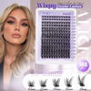Picture of ALICE Lash Clusters Wispy Cluster Eyelash Extensions 168pcs Fluffy Individual Lashes 10-18mm Waterproof Natural Lash Extension DIY Cluster Lashes with Soft Thin Band