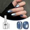Picture of GAOY Jelly Blue Cat Eye Gel Nail Polish, 16ml Glitter Holographic Nail Polish with Magnet, Reflective Translucent UV Gel, 2990 Stormy Sky