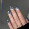 Picture of GAOY Jelly Blue Cat Eye Gel Nail Polish, 16ml Glitter Holographic Nail Polish with Magnet, Reflective Translucent UV Gel, 2990 Stormy Sky