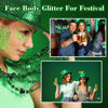 Picture of MEICOLY Lime Green Face Glitter,Light Green Body Glitter,St Patricks Day Accessories for Women,Sparkling Glitter Face Paint for Party Festival,Chunky Glitter Makeup for Face/Body/Hair/Eye/Lip