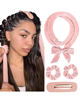 Picture of Yanibest Heatless Hair Curler, No Heat Hair Curlers to Sleep in, Super Soft Ribbon Wrap for Long Hair，Overnight Heatless Curling Set with Hair Scrunchies and Clip, for All Hair types