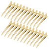 Picture of 24 Packs Duck Bill Clips, Bantoye 3.35 Inches Rustproof Metal Alligator Curl Clips with Holes for Hair Styling, Hair Coloring, Matte Gold
