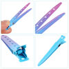 Picture of 24 Packs Duck Bill Clips, Bantoye 2.75 Inches Rustproof Metal Alligator Curl Clips with Holes for Hair Styling, Hair Coloring, Gradient Blue