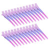 Picture of 24 Packs Duck Bill Clips, Bantoye 2.75 Inches Rustproof Metal Alligator Curl Clips with Holes for Hair Styling, Hair Coloring, Gradient Pink