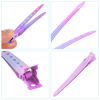 Picture of 24 Packs Duck Bill Clips, Bantoye 2.75 Inches Rustproof Metal Alligator Curl Clips with Holes for Hair Styling, Hair Coloring, Gradient Pink