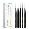 Picture of MelodySusie Nail Art Liner Brushes 5Pcs Professional Gel Polish Painting Art Design Pen Set for Thin Long Lines, Tiny Details, Fine Drawing, Delicate Coloring Sizes 5/7/9/11/20mm