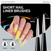 Picture of MelodySusie Nail Art Liner Brushes 5Pcs Professional Gel Polish Painting Art Design Pen Set for Thin Long Lines, Tiny Details, Fine Drawing, Delicate Coloring Sizes 5/7/9/11/20mm