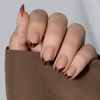 Picture of BTArtbox Press On Nails Short Almond - Winter French Tip Press On Nails, Soft Gel Fake Nails Brown, Reusable Glue On Nails with Nail Glue in 16 Sizes, Tortoise Shell