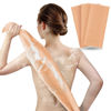 Picture of ARCH&M Exfoliating Washcloth Body Scrubber Back Scrubber for Shower Japanese Beauty Washcloth Bath Wash Cloth Korean Exfoliation Luffah Towel Net Sponge Loofah Body Scrub 3 Pack (Peach x 3)